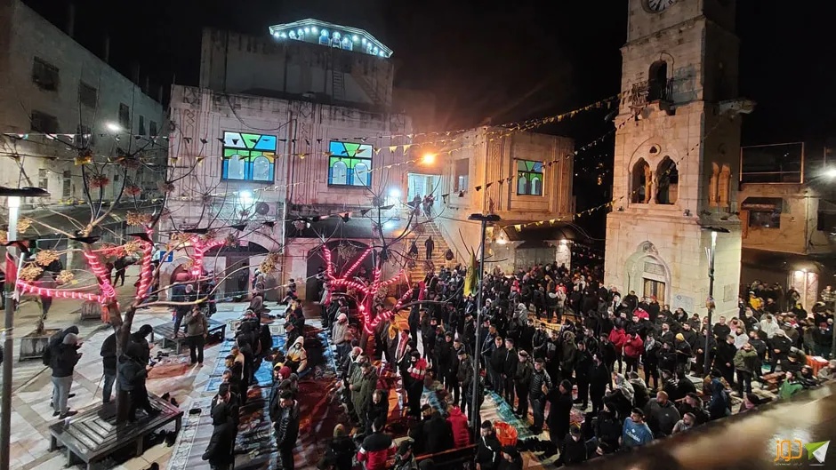 صلاة الفجر العظيم في مسجد النصر بنابلس