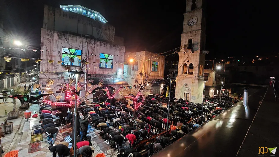 صلاة الفجر العظيم في مسجد النصر بنابلس