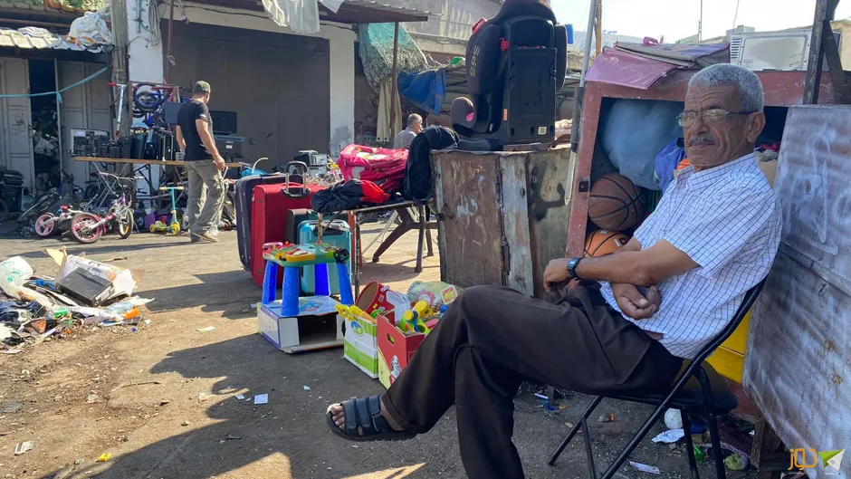 حريق سوق البالة في نابلس
